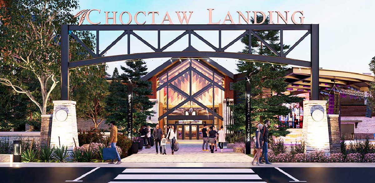 Rendering of Choctaw Landing on a story about the opening of the casino, located in Oklahoma, this spring.