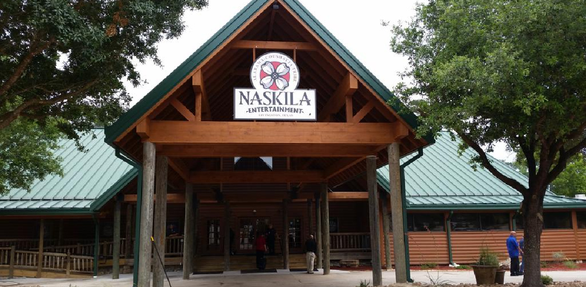 Photo of the exterior of Naskila Casino on a story about the casino hiring a new community development manager.