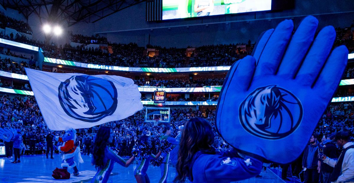 Dallas Mavericks crowd signifying home game prices during conference finals for Mavs and Stars