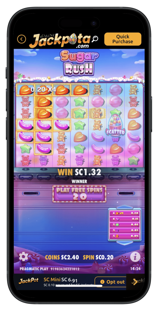 Jackpota Sugar Rush gameplay