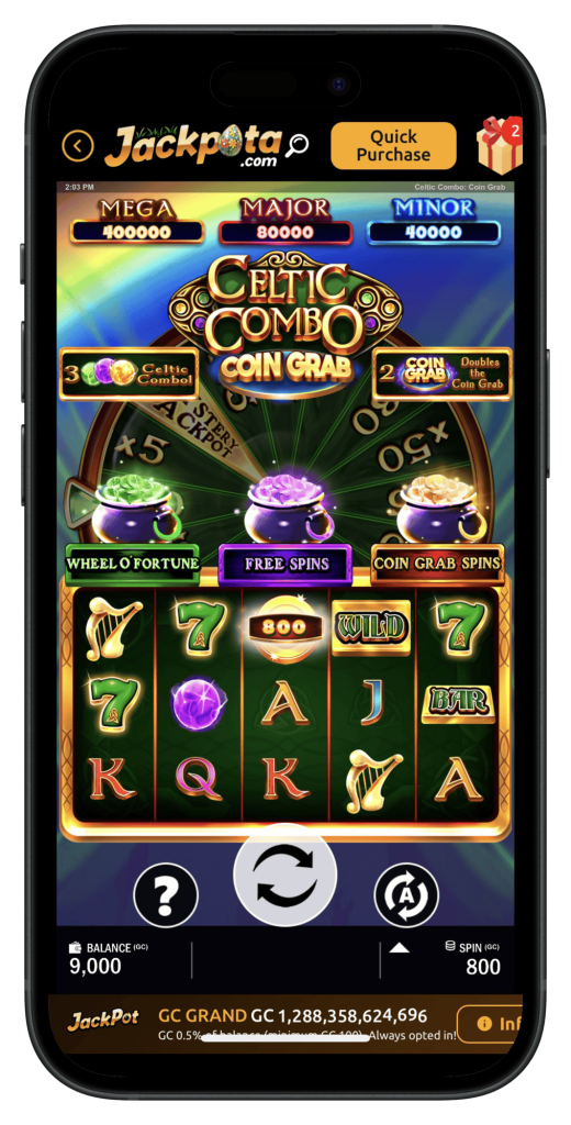 Jackpota Celtic Combo gameplay