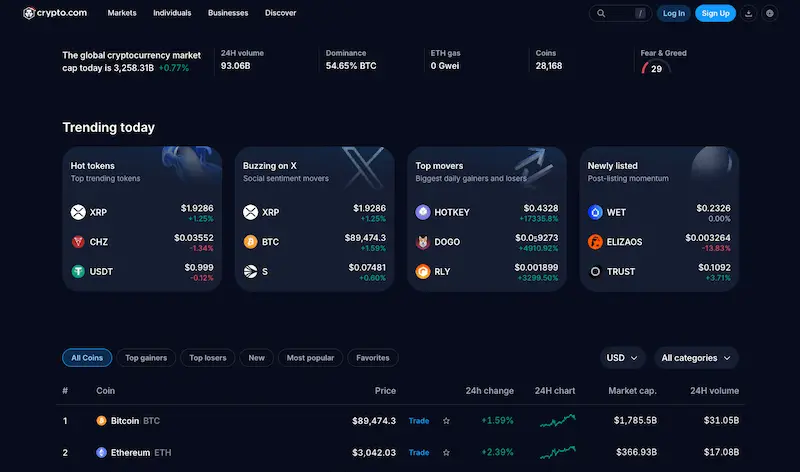 Crypto.com website