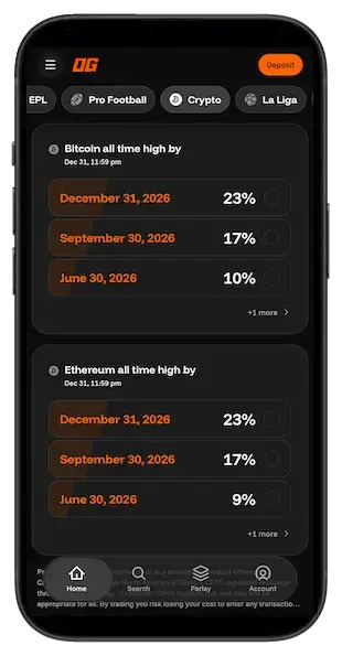 OG Predictions app - Crypto