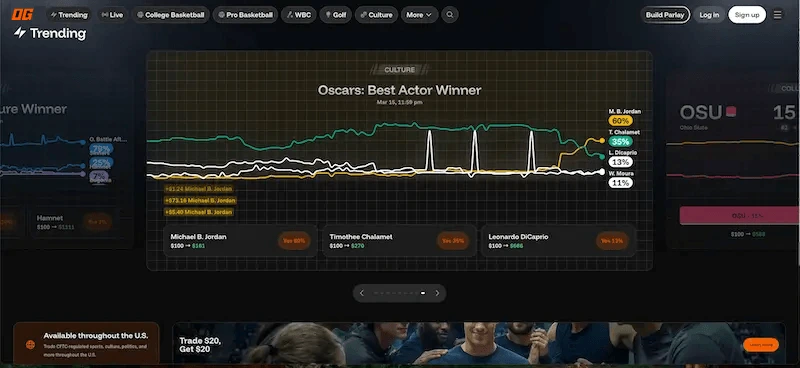 OG Predictions website - Home Page